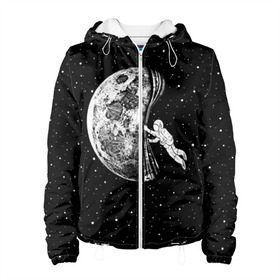 Женская куртка 3D с принтом Начало ночи в Санкт-Петербурге, ткань верха — 100% полиэстер, подклад — флис | прямой крой, подол и капюшон оформлены резинкой с фиксаторами, два кармана без застежек по бокам, один большой потайной карман на груди. Карман на груди застегивается на липучку | astronaut | cosmonaut | cosmos | galaxy | hipster | moon | night | planet | space | star | universe | астронавт | вселенная | галактика | звезды | космонавт | космос | луна | ночь | планета | хипстер