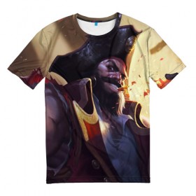 Мужская футболка 3D с принтом Pirate в Санкт-Петербурге, 100% полиэфир | прямой крой, круглый вырез горловины, длина до линии бедер | Тематика изображения на принте: 