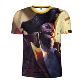 Мужская футболка 3D спортивная с принтом Pirate в Санкт-Петербурге, 100% полиэстер с улучшенными характеристиками | приталенный силуэт, круглая горловина, широкие плечи, сужается к линии бедра | Тематика изображения на принте: 