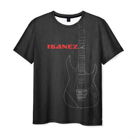 Мужская футболка 3D с принтом Ibanez в Санкт-Петербурге, 100% полиэфир | прямой крой, круглый вырез горловины, длина до линии бедер | ibanez | айбанез | гитара | ибанез | электрогитара | электруха