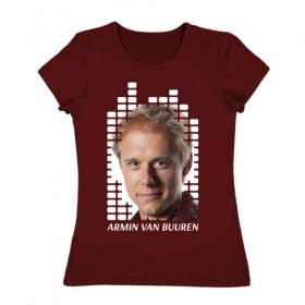 Женская футболка хлопок с принтом EQ - Armin van Buuren в Санкт-Петербурге, 100% хлопок | прямой крой, круглый вырез горловины, длина до линии бедер, слегка спущенное плечо | 