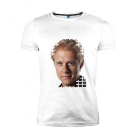 Мужская футболка премиум с принтом EQ - Armin van Buuren в Санкт-Петербурге, 92% хлопок, 8% лайкра | приталенный силуэт, круглый вырез ворота, длина до линии бедра, короткий рукав | 