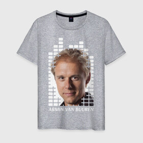 Мужская футболка хлопок с принтом EQ - Armin van Buuren в Санкт-Петербурге, 100% хлопок | прямой крой, круглый вырез горловины, длина до линии бедер, слегка спущенное плечо. | 