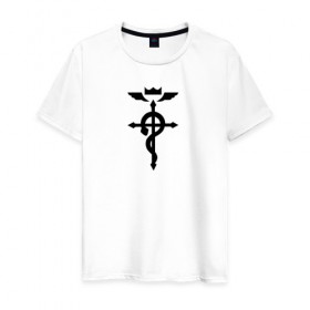 Мужская футболка хлопок с принтом Flamel`s simbol в Санкт-Петербурге, 100% хлопок | прямой крой, круглый вырез горловины, длина до линии бедер, слегка спущенное плечо. | Тематика изображения на принте: 