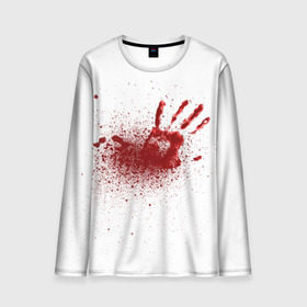 Мужской лонгслив 3D с принтом кровавая футболка в Санкт-Петербурге, 100% полиэстер | длинные рукава, круглый вырез горловины, полуприлегающий силуэт | кровь
