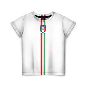 Детская футболка 3D с принтом Сборная Италии в Санкт-Петербурге, 100% гипоаллергенный полиэфир | прямой крой, круглый вырез горловины, длина до линии бедер, чуть спущенное плечо, ткань немного тянется | Тематика изображения на принте: italy | италия