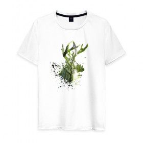 Мужская футболка хлопок с принтом Дикая природа в Санкт-Петербурге, 100% хлопок | прямой крой, круглый вырез горловины, длина до линии бедер, слегка спущенное плечо. | 