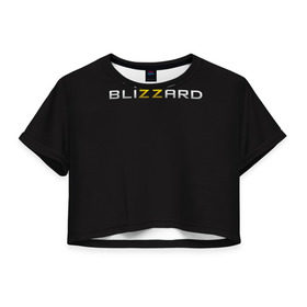 Женская футболка 3D укороченная с принтом Blizzard не такой в Санкт-Петербурге, 100% полиэстер | круглая горловина, длина футболки до линии талии, рукава с отворотами | Тематика изображения на принте: 