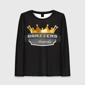 Женский лонгслив 3D с принтом Brazzers awards в Санкт-Петербурге, 100% полиэстер | длинные рукава, круглый вырез горловины, полуприлегающий силуэт | Тематика изображения на принте: 