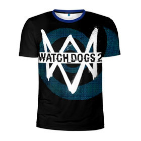 Мужская футболка 3D спортивная с принтом Watch Dogs 2 в Санкт-Петербурге, 100% полиэстер с улучшенными характеристиками | приталенный силуэт, круглая горловина, широкие плечи, сужается к линии бедра | dogs | ubisoft | watch | watchdogs | псы | сторожевые | хакер
