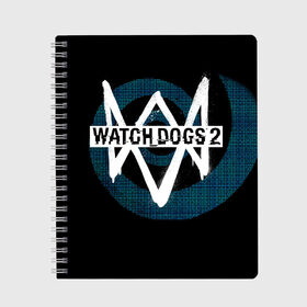 Тетрадь с принтом Watch Dogs 2 в Санкт-Петербурге, 100% бумага | 48 листов, плотность листов — 60 г/м2, плотность картонной обложки — 250 г/м2. Листы скреплены сбоку удобной пружинной спиралью. Уголки страниц и обложки скругленные. Цвет линий — светло-серый
 | dogs | ubisoft | watch | watchdogs | псы | сторожевые | хакер
