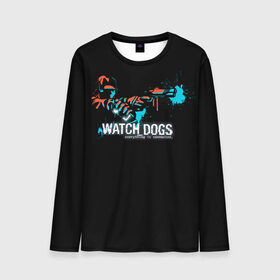 Мужской лонгслив 3D с принтом Watch Dogs 2 в Санкт-Петербурге, 100% полиэстер | длинные рукава, круглый вырез горловины, полуприлегающий силуэт | dogs | ubisoft | watch | watchdogs | псы | сторожевые | хакер