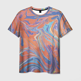 Мужская футболка 3D с принтом Абстракционизм в Санкт-Петербурге, 100% полиэфир | прямой крой, круглый вырез горловины, длина до линии бедер | 2017 | абстракция | арт | дым | искуство | краски | новинки | радуга | узор | яркий