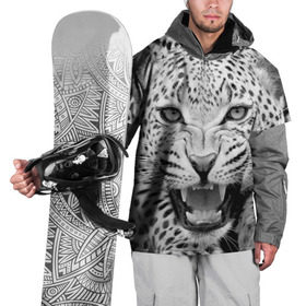 Накидка на куртку 3D с принтом Леопард в Санкт-Петербурге, 100% полиэстер |  | Тематика изображения на принте: animal | eyes | jaws | leopard | malicious | predator | spotted | teeth | wild | взгляд | дикий | животное | злой | клыки | леопард | оскал | пасть | пятнистый | хищник