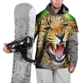 Накидка на куртку 3D с принтом Леопард в Санкт-Петербурге, 100% полиэстер |  | animal | leopard | look | predator | spotted | wild | взгляд | дикий | животное | леопард | пятнистый | хищник