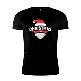 Мужская футболка премиум с принтом Christmas Time в Санкт-Петербурге, 92% хлопок, 8% лайкра | приталенный силуэт, круглый вырез ворота, длина до линии бедра, короткий рукав | 