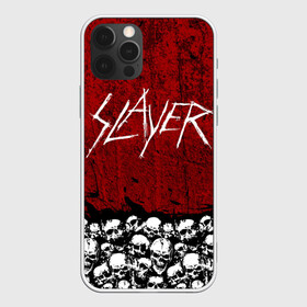 Чехол для iPhone 12 Pro с принтом Slayer Red в Санкт-Петербурге, силикон | область печати: задняя сторона чехла, без боковых панелей | Тематика изображения на принте: metal | rock | метал | рок | слэйер | трэш | череп