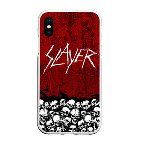 Чехол для iPhone XS Max матовый с принтом Slayer Red в Санкт-Петербурге, Силикон | Область печати: задняя сторона чехла, без боковых панелей | metal | rock | метал | рок | слэйер | трэш | череп