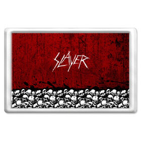 Магнит 45*70 с принтом Slayer Red в Санкт-Петербурге, Пластик | Размер: 78*52 мм; Размер печати: 70*45 | Тематика изображения на принте: metal | rock | метал | рок | слэйер | трэш | череп