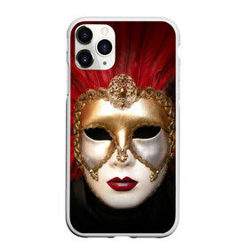 Чехол для iPhone 11 Pro Max матовый с принтом Венецианская маска в Санкт-Петербурге, Силикон |  | Тематика изображения на принте: венеция | италия | карнавал | красный | лицо | перья