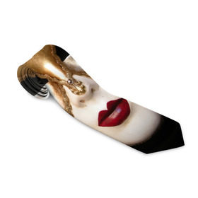Галстук 3D с принтом Венецианская маска в Санкт-Петербурге, 100% полиэстер | Длина 148 см; Плотность 150-180 г/м2 | венеция | италия | карнавал | красный | лицо | перья