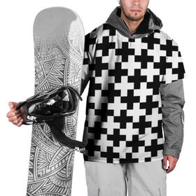Накидка на куртку 3D с принтом Крест в Санкт-Петербурге, 100% полиэстер |  | Тематика изображения на принте: cross | крест | оптическая иллюзия | орнамент | узор | чёрно белый