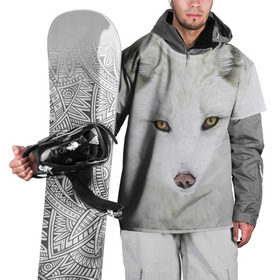 Накидка на куртку 3D с принтом Полярная лиса в Санкт-Петербурге, 100% полиэстер |  | Тематика изображения на принте: animal | polar fox | predator | sly | white | wild | белая | дикая | животное | лиса | полярная | хитрая | хищник