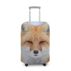 Чехол для чемодана 3D с принтом Лиса в Санкт-Петербурге, 86% полиэфир, 14% спандекс | двустороннее нанесение принта, прорези для ручек и колес | animal | fox | look | predator | red | sly | wild | взгляд | дикая | животное | лиса | рыжая | хитрая | хищник