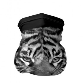 Бандана-труба 3D с принтом Тигр в Санкт-Петербурге, 100% полиэстер, ткань с особыми свойствами — Activecool | плотность 150‒180 г/м2; хорошо тянется, но сохраняет форму | animal | black   white | look | predator | tiger | wild | взгляд | дикий | животное | тигр | хищник | черно   белый