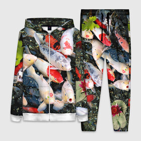 Женский костюм 3D с принтом Koi Fish (карпы кои) в Санкт-Петербурге,  |  | bright | brocade | carp | color | decorative | depth | exotic | fish | koi | koi fish | sea | water | вода | глубина | декоративные | карпы | кои | море | парчовый | рыбки | цвет | экзотические | яркий