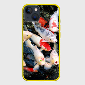 Чехол для iPhone 13 с принтом Koi Fish (карпы кои) в Санкт-Петербурге,  |  | bright | brocade | carp | color | decorative | depth | exotic | fish | koi | koi fish | sea | water | вода | глубина | декоративные | карпы | кои | море | парчовый | рыбки | цвет | экзотические | яркий