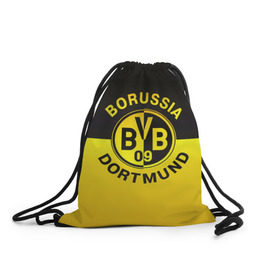 Рюкзак-мешок 3D с принтом Borussia Dortmund FC в Санкт-Петербурге, 100% полиэстер | плотность ткани — 200 г/м2, размер — 35 х 45 см; лямки — толстые шнурки, застежка на шнуровке, без карманов и подкладки | боруссия | германия | дортмунд | клуб | фк | футбол | футбольный