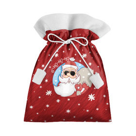 Подарочный 3D мешок с принтом HoHoHo в Санкт-Петербурге, 100% полиэстер | Размер: 29*39 см | 2017 год | deer | ho | merry christmas | new year | santa | дед мороз | зима | клаус | новый год | ночь | праздник | рождество | санта | снег