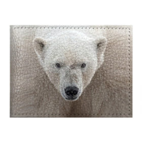 Обложка для студенческого билета с принтом Белый медведь в Санкт-Петербурге, натуральная кожа | Размер: 11*8 см; Печать на всей внешней стороне | Тематика изображения на принте: animal | bear | eyes | head | north | polar | predator | white | wild | белый | взгляд | голова | дикий | животное | медведь | полярный | север | хищник