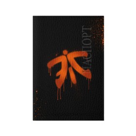 Обложка для паспорта матовая кожа с принтом cs:go - Fnatic (Black collection) в Санкт-Петербурге, натуральная матовая кожа | размер 19,3 х 13,7 см; прозрачные пластиковые крепления | 0x000000123 | cs | csgo | fnatic | кс | ксго | фнатик