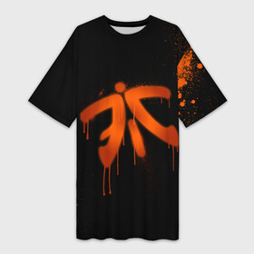 Платье-футболка 3D с принтом cs:go   Fnatic (Black collection) в Санкт-Петербурге,  |  | 0x000000123 | cs | csgo | fnatic | кс | ксго | фнатик