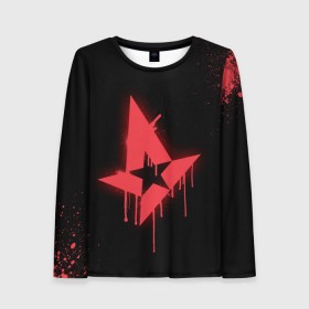 Женский лонгслив 3D с принтом cs:go - Astralis (Black collection) в Санкт-Петербурге, 100% полиэстер | длинные рукава, круглый вырез горловины, полуприлегающий силуэт | 0x000000123 | astralis | cs | csgo | астралис | кс | ксго