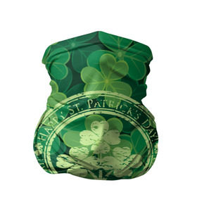 Бандана-труба 3D с принтом Ireland, Happy St. Patrick`s Day в Санкт-Петербурге, 100% полиэстер, ткань с особыми свойствами — Activecool | плотность 150‒180 г/м2; хорошо тянется, но сохраняет форму | Тематика изображения на принте: background | clover | four | green | happy st. patricks day | holiday | ireland | leaf | petal | plant | print | зеленый | ирландия | клевер | лепесток | лист | печать | праздник | растение | счастливого святого патрика | фон | четыре