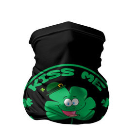 Бандана-труба 3D с принтом Ireland, Kiss me, I`m Irish в Санкт-Петербурге, 100% полиэстер, ткань с особыми свойствами — Activecool | плотность 150‒180 г/м2; хорошо тянется, но сохраняет форму | Тематика изображения на принте: animation | background | black | clover | four | green | hat | im irish | ireland | kiss me | leaf | petal | printing | smile | анимация | зелёный | ирландец | ирландия | клевер | лепесток | листок | меня | печать | поцелуй | улыбка | фон | черный | четыр