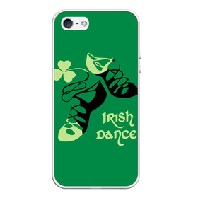 Чехол для iPhone 5/5S матовый с принтом Ireland Irish dance в Санкт-Петербурге, Силикон | Область печати: задняя сторона чехла, без боковых панелей | background | black | clover | dance | green | ireland | irish | petal | soft shoes | зеленый | ирландия | ирландский | клевер | лепесток | мягкая | обувь | танец | фон | черная