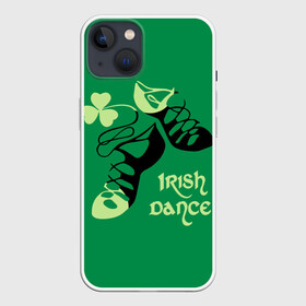 Чехол для iPhone 13 с принтом Ireland, Irish dance в Санкт-Петербурге,  |  | background | black | clover | dance | green | ireland | irish | petal | soft shoes | зеленый | ирландия | ирландский | клевер | лепесток | мягкая | обувь | танец | фон | черная