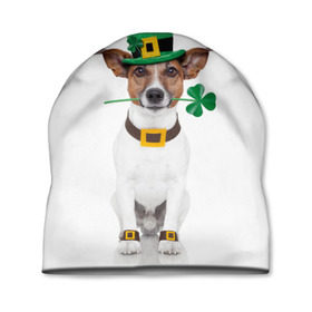 Шапка 3D с принтом Ирландия в Санкт-Петербурге, 100% полиэстер | универсальный размер, печать по всей поверхности изделия | animal | breed | clover | dog | folk | fun | funny | hat | hero | ireland | irish | saint patrick | герой | животное | ирландия | ирландский | клевер | народный | порода | прикол | святой патрик | собака | шляпа | шутка