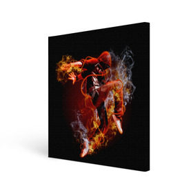 Холст квадратный с принтом Огненный танец в Санкт-Петербурге, 100% ПВХ |  | background | black | dance | dancer | energy | fire | flame | flying | male | мужчина | огненный | пламя | полет | танец | танцор | фон | черный | энергия