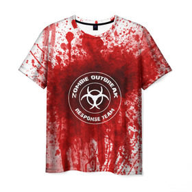 Мужская футболка 3D с принтом зомбиапокалипсис в Санкт-Петербурге, 100% полиэфир | прямой крой, круглый вырез горловины, длина до линии бедер | the walking dead | апокалипсис | замбиапокалипсис | зомби | кровь | ходячие мертвецы