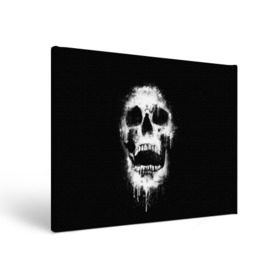 Холст прямоугольный с принтом Evil Skull в Санкт-Петербурге, 100% ПВХ |  | Тематика изображения на принте: bone | dark | death | evil | hipster | skelet | skull | кости | скелет | темнота | хипстер | череп