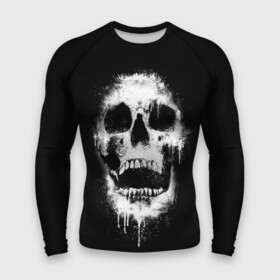 Мужской рашгард 3D с принтом Evil Skull в Санкт-Петербурге,  |  | bone | dark | death | evil | hipster | skelet | skull | кости | скелет | темнота | хипстер | череп