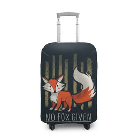 Чехол для чемодана 3D с принтом No Fox Given в Санкт-Петербурге, 86% полиэфир, 14% спандекс | двустороннее нанесение принта, прорези для ручек и колес | animal | beast | fox | heart | love | orange | животное | зверь | лис | лиса | личиска | любовь | рыжая | сердце