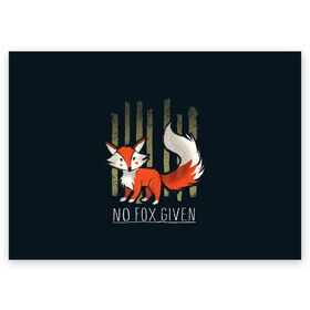 Поздравительная открытка с принтом No Fox Given в Санкт-Петербурге, 100% бумага | плотность бумаги 280 г/м2, матовая, на обратной стороне линовка и место для марки
 | animal | beast | fox | heart | love | orange | животное | зверь | лис | лиса | личиска | любовь | рыжая | сердце