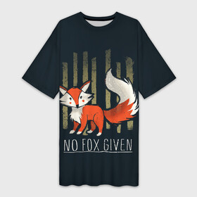 Платье-футболка 3D с принтом No Fox Given в Санкт-Петербурге,  |  | animal | beast | fox | heart | love | orange | животное | зверь | лис | лиса | личиска | любовь | рыжая | сердце