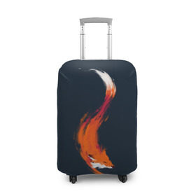 Чехол для чемодана 3D с принтом Хитрая лисичка в Санкт-Петербурге, 86% полиэфир, 14% спандекс | двустороннее нанесение принта, прорези для ручек и колес | animal | beast | fox | heart | love | orange | животное | зверь | лис | лиса | личиска | любовь | рыжая | сердце